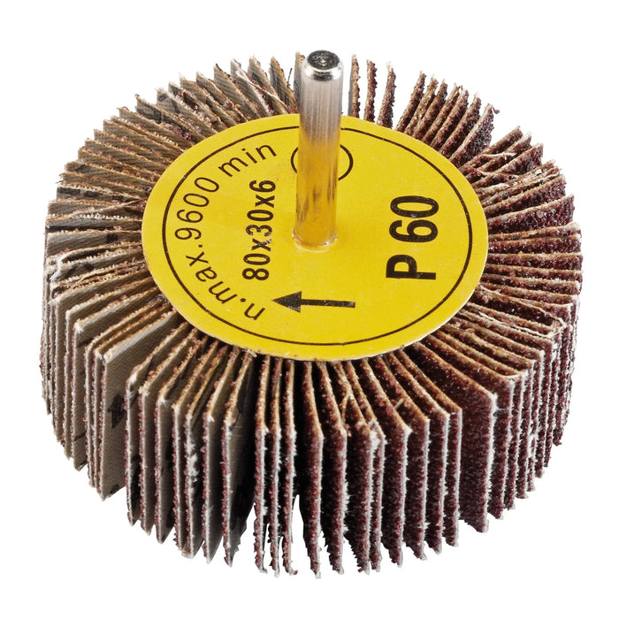 Draper Abrasive Flap Wheel, 80 x 30mm, 60 Grit - PTAFW80