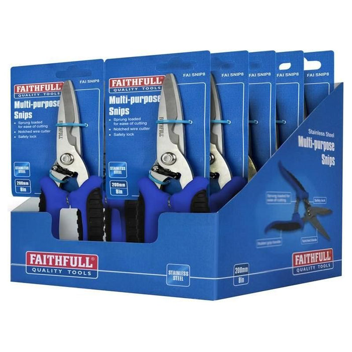 Faithfull Multipurpose Snips 200mm (8in) Faithfull - Town Tools