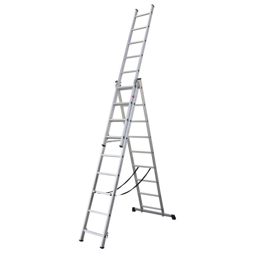 Sealey Extension Combination Ladder 3 x 9 Aluminium - BS EN 131 ACL3 Sealey - Town Tools 