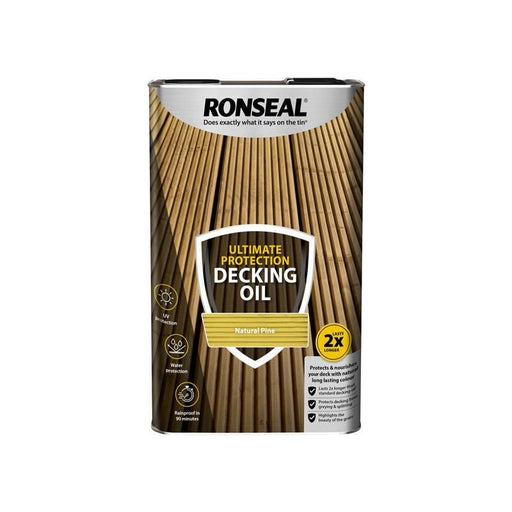 Ronseal Ultimate Protection Decking Oil Natural Pine 5 litre Ronseal - Town Tools