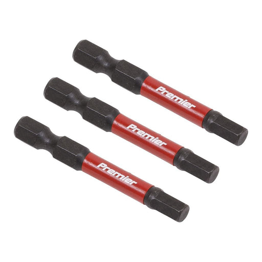 Sealey Hex 5mm Impact Power Tool Bits 50mm 3pc AK8238 Sealey - Town Tools 