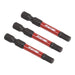 Sealey Hex 5mm Impact Power Tool Bits 50mm 3pc AK8238 Sealey - Town Tools 