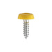 Sealey Numberplate Screw Plastic Enclosed Head 4.8 x 18mm Yellow Pack of 50 Sealey - Town Tools 