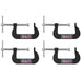 Sealey Junior C-Clamp Set 51mm x 32mm 4pc GCC06 Sealey - Town Tools 