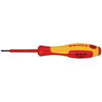KNIPEX 98 25 00 VDE Insulated Pozidriv® Screwdriver, PZ0 x 60mm - 98 25 00