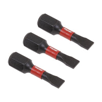 Sealey Slotted 4.5mm Impact Power Tool Bits 25mm 3pc AK8201