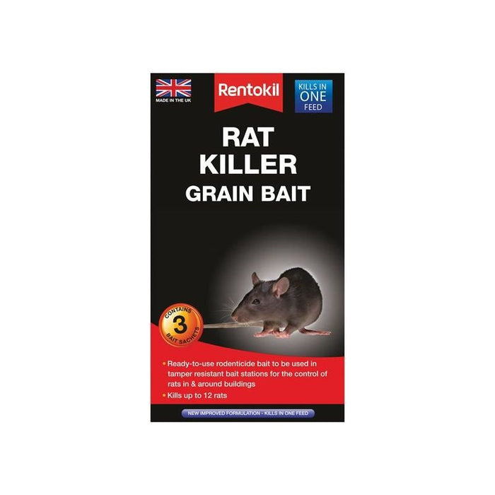 Rentokil Rat Killer Grain Bait (Sachets 3) Rentokil - Town Tools