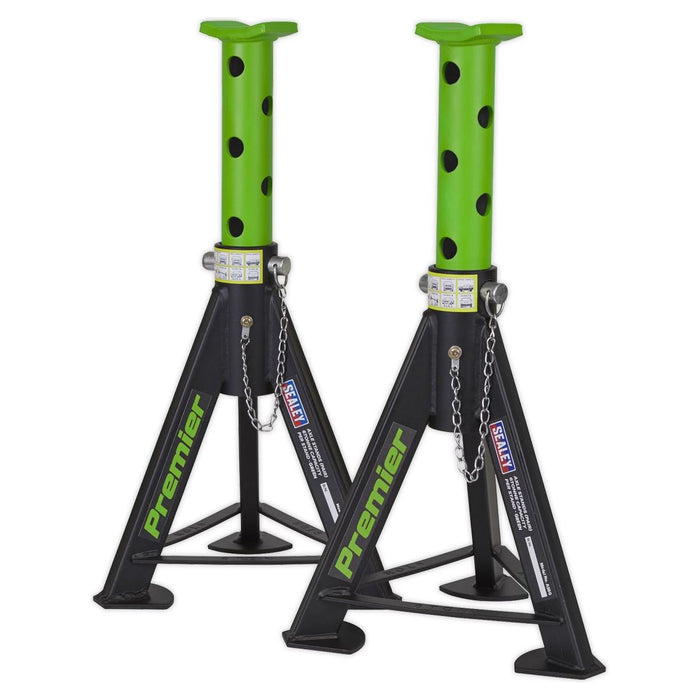 Sealey AXLe Stands (Pair) 6 Tonne Capacity per Stand Green AS6G