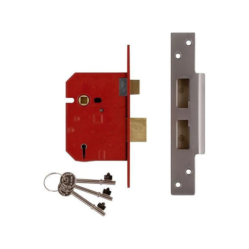 Union 2234E 5 Lever BS Mortice Sashlock Plated Brass Finish 67mm 2.5 in Visi UNION - Town Tools