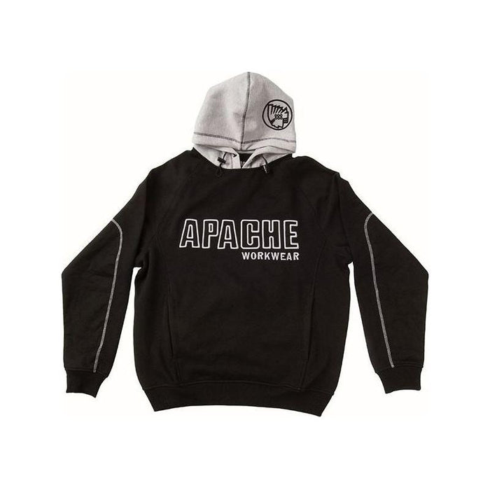 Apache Hooded Sweatshirt Black/Grey - L (41/43in) Apache - Town Tools