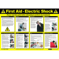 Laser Electric Shock First Aid Poster 7575