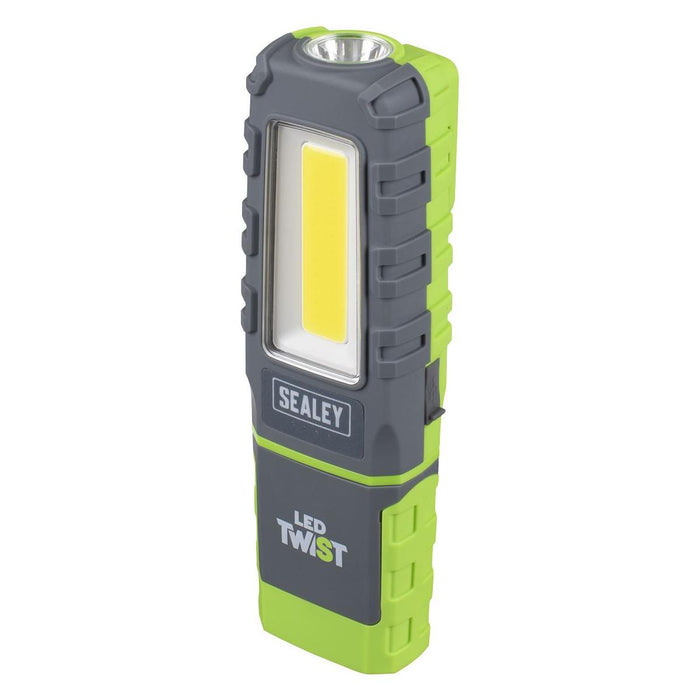 Sealey LED Twist Rechargeable Inspection Light 5W COB & 1W SMD LED601G Sealey - Town Tools 