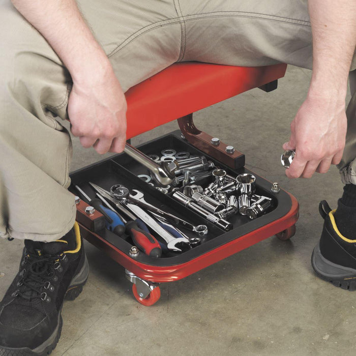 Sealey Mechanic's Utility Seat Deluxe SCR9 Sealey - Town Tools 