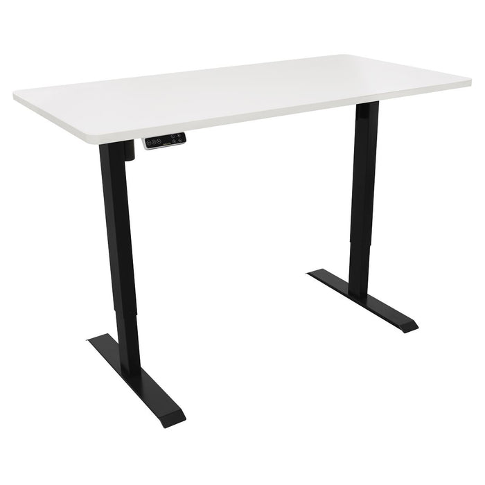 Dellonda White Electric Height Adjustable Standing Desk Memory Quiet 1400x700mm