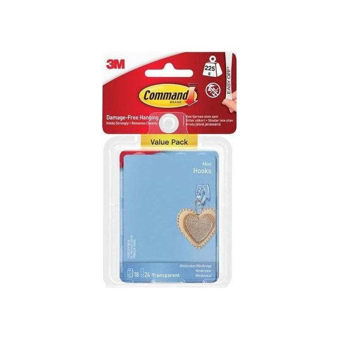Command™ Clear Mini Hooks Value Pack (Pack 18) Command™ - Town Tools