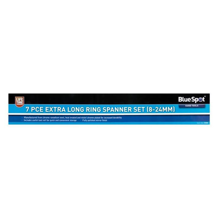 Bluespot Tools Extra Long Ring Spanner Set, 7 Piece BlueSpot Tools - Town Tools