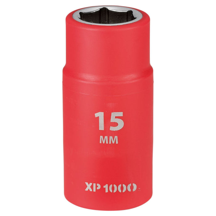 Draper XP1000 VDE Socket, 1/2" Sq. Dr., 15mm Draper - Town Tools
