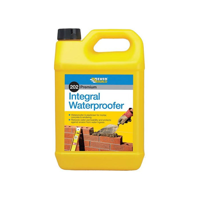 Everbuild Sika 202 Integral Liquid Waterproofer 5 litre Everbuild Sika - Town Tools