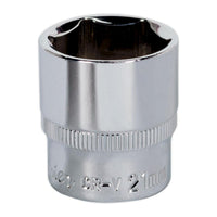 Sealey WallDrive Socket 21mm 3/8"Sq Drive Fully Polished SP3821
