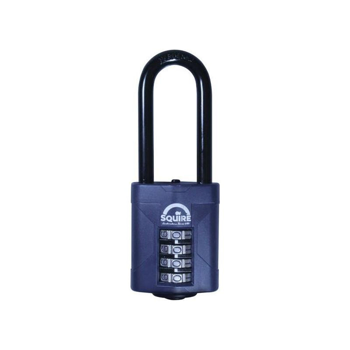 Squire CP50/2.5 Combination Padlock 4-Wheel 50mm Extra Long Shackle 63.5mm Boxed Squire - Town Tools