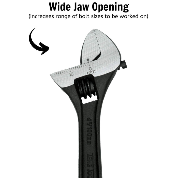 Teng Tools Adjustable Wrench 100mm Teng Tools - Town Tools 