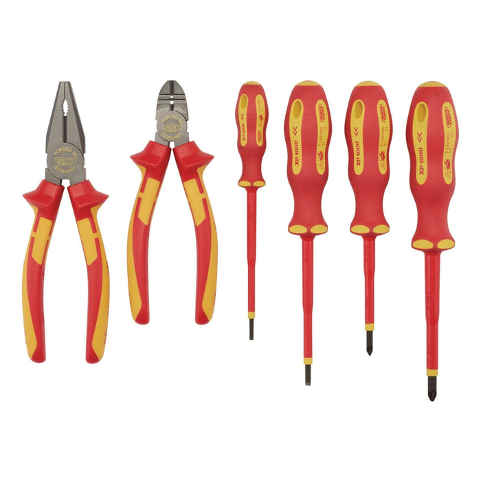 Draper XP1000 VDE Screwdriver and Pliers Set (6 Piece) 94848 Draper - Town Tools 