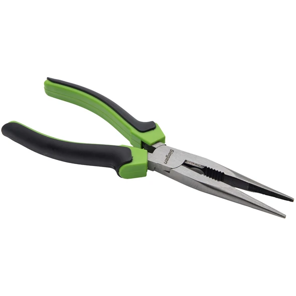 Sealey Long Nose Pliers 200mm (Black/Green)