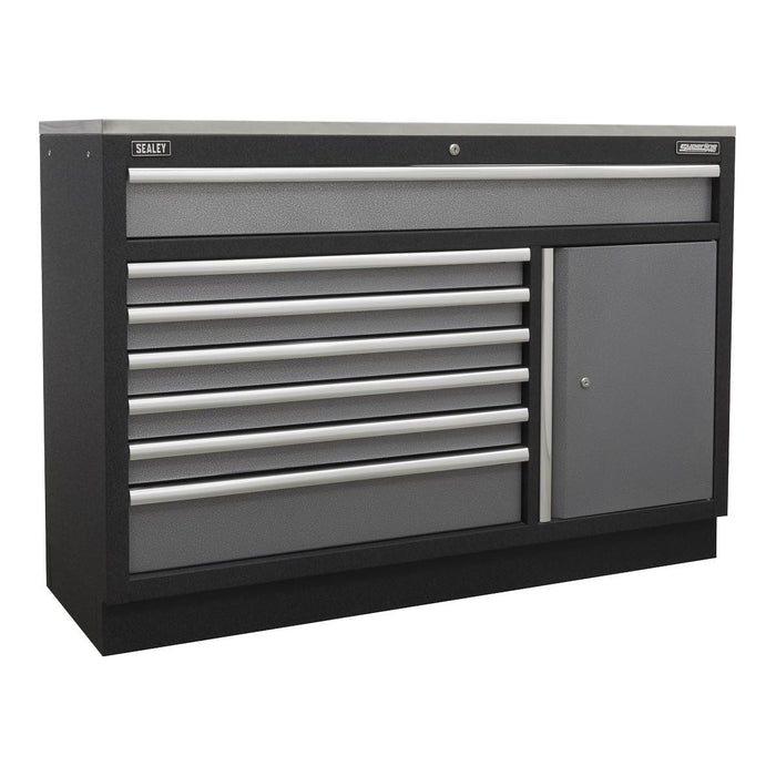 Sealey Modular 7 Drawer Floor Cabinet 1360mm APMS64 Sealey - Town Tools 
