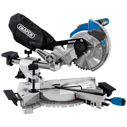 Draper D20 20V Brushless Sliding Compound Mitre Saw, 185mm (Sold Bare) 55588 Draper - Town Tools 