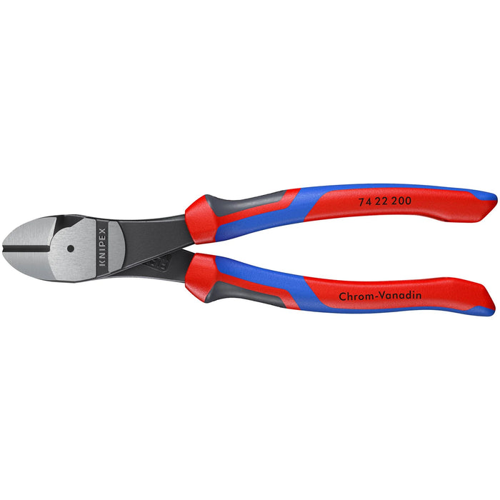 KNIPEX 74 22 200 High Leverage Diagonal Cutter, 200mm - 74 22 200