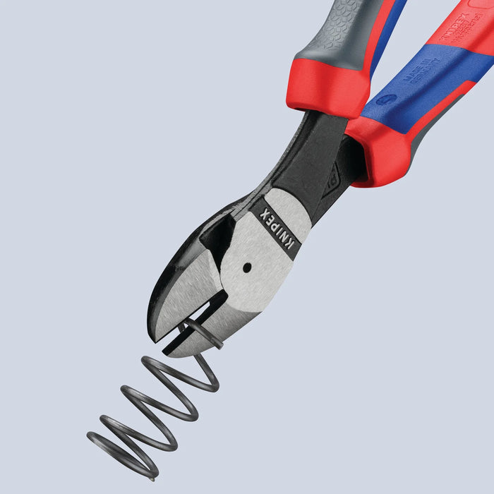 KNIPEX 74 22 200 High Leverage Diagonal Cutter, 200mm - 74 22 200
