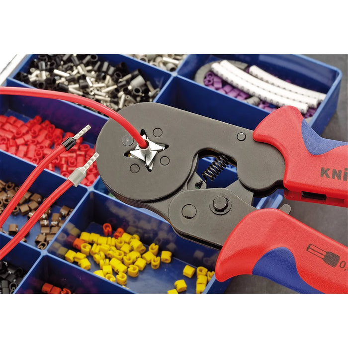 KNIPEX 97 53 04 SB Self-Adjusting Crimping Pliers,2 x 6 mm², 180mm - 97 53 04 SB