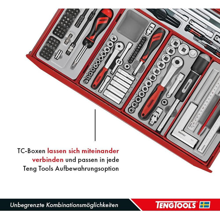Teng Tools 1/4" Socket Set 6 pt TT1 35 Pieces Teng Tools - Town Tools 