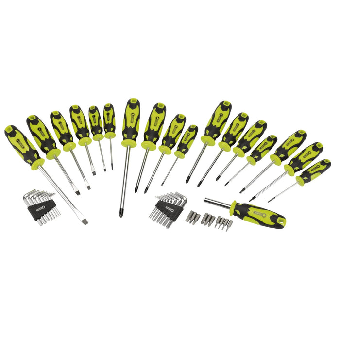 Draper Screwdriver, Hex Key and Bit Set, Green (44 Piece) - 864/44/G