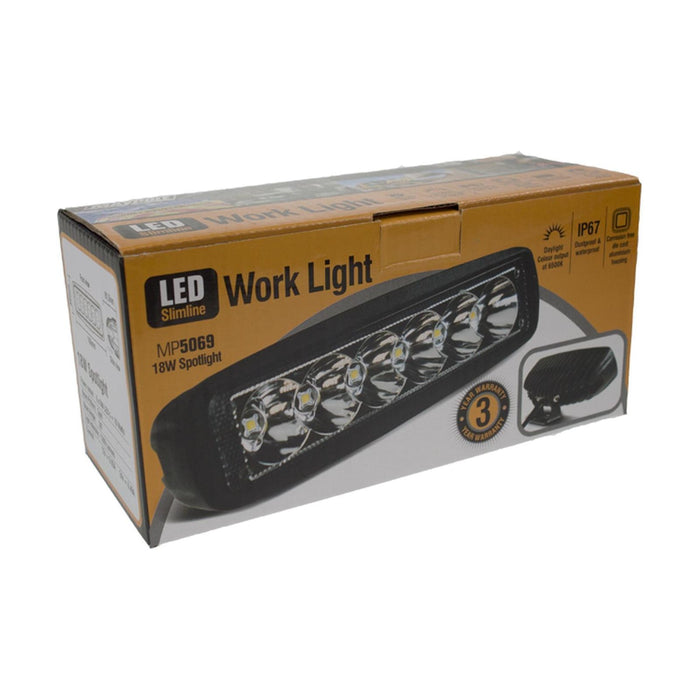 Maypole 5069 10-30v 6x3W SLIMLINE FLOOD LED Spot LAMP Floodlight Waterproof Maypole - Town Tools 