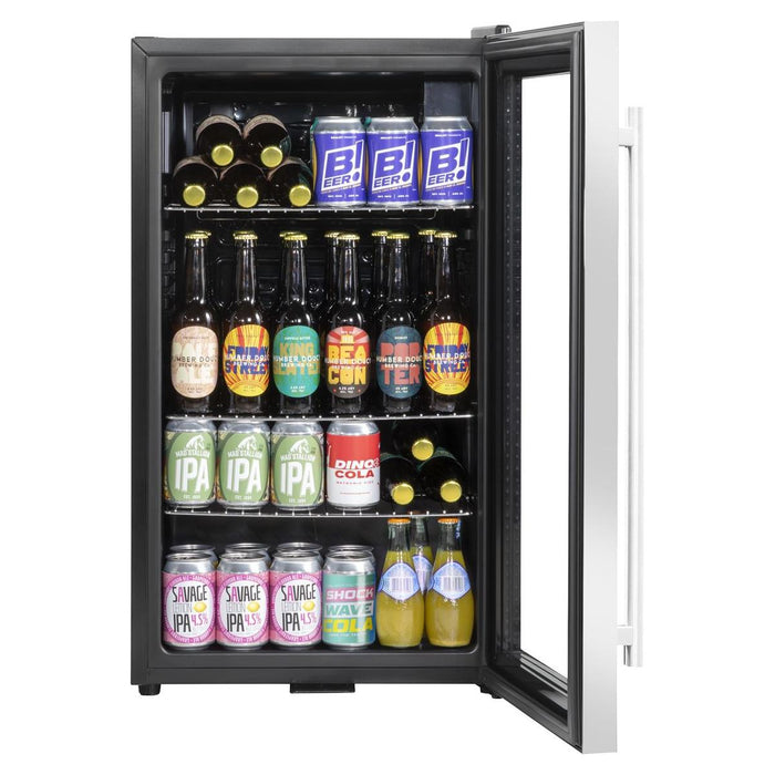 Baridi 85L Wine, Beer & Drinks Fridge with Thermostat - Stainless Steel Baridi - Town Tools