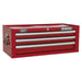 Sealey Mid-Box 3 Drawer with Ball-Bearing Slides Red AP33339 Sealey - Town Tools 