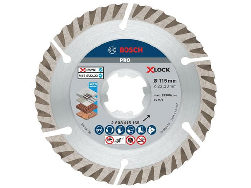 Bosch Powertool Accessories PRO Multi Material Diamond Cutting Disc 115 x 2 x 22.23mm Bosch Powertool Accessories - Town Tools