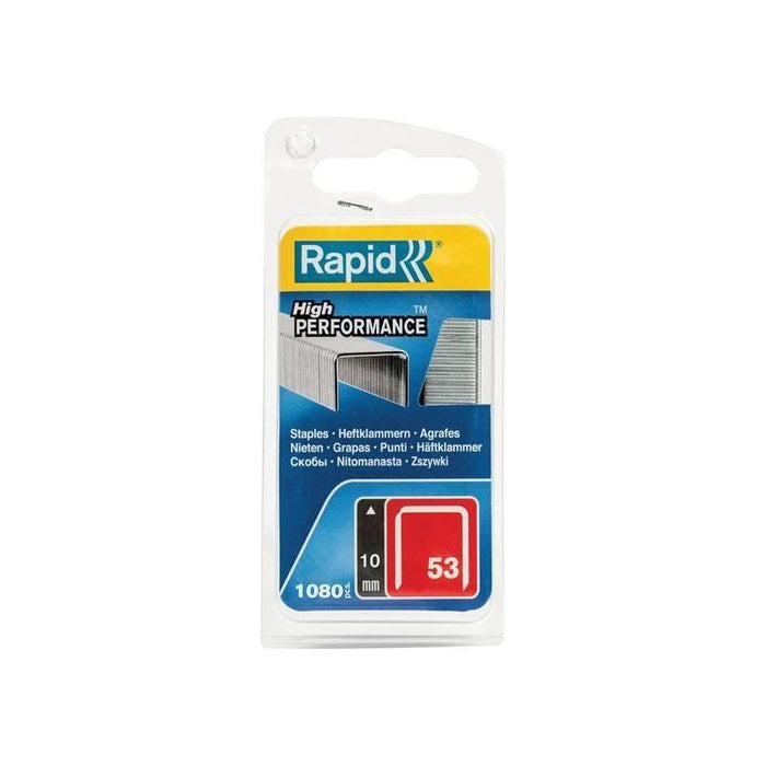 Rapid 53/10B 10mm Galvanised Staples (Pack 1080) Rapid - Town Tools