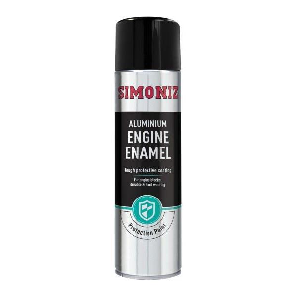 Simoniz Enamel Matt Aluminium Engine Enamel Car Spray Paint Aerosol Can 500ml Simoniz - Town Tools 