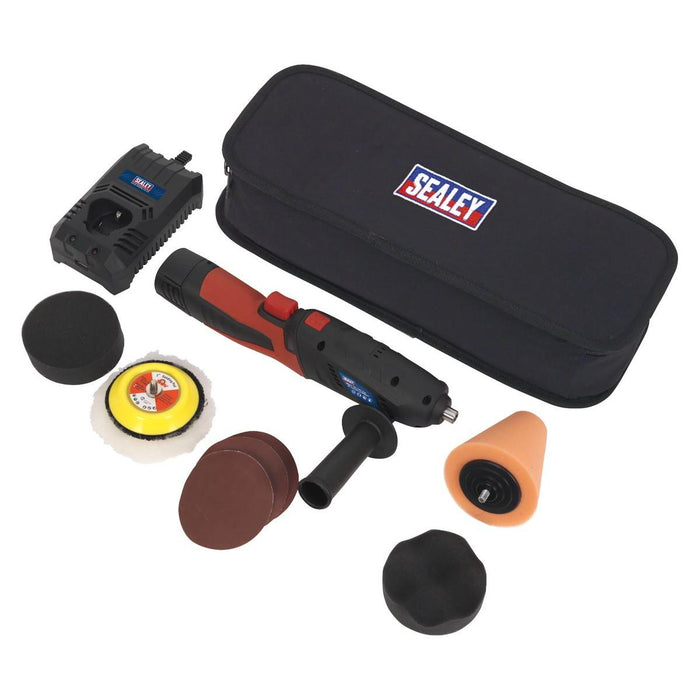 Sealey Cordless Mini Sander/Polisher Kit75mm 12V Lithium-ion CP2812V Sealey - Town Tools 