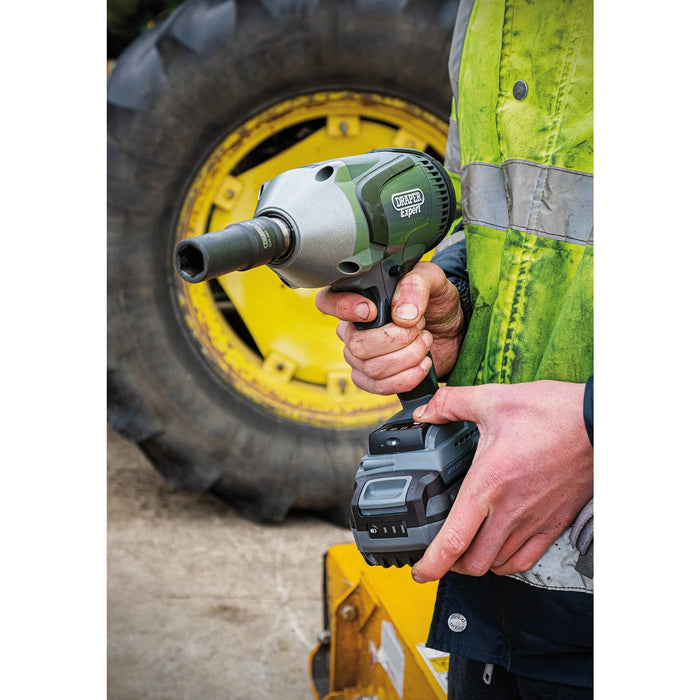 Draper Expert XP20 20V Brushless Impact Wrench, 3/4" Sq. Dr., 1060Nm (Sold Bare)