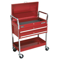 Sealey Trolley 2-Level Heavy-Duty with Lockable Top & 2 Drawers CX1042D