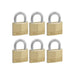 Master Lock Solid Brass 40mm Padlock 4-Pin - Keyed Alike x 6 Master Lock - Town Tools