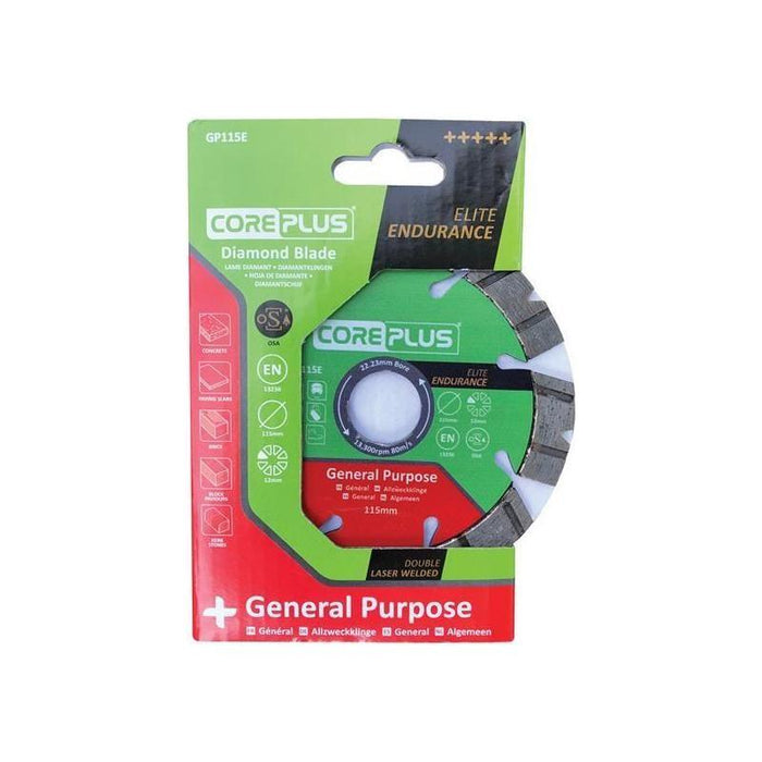 Coreplus GP115E Elite General-Purpose Diamond Blade 115mm CorePlus - Town Tools