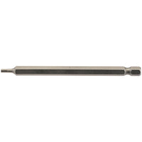 Draper Hexagonal Insert Bit, 2.5mm, 1/4" Hex, 100mm Long (Pack of 1) 64371