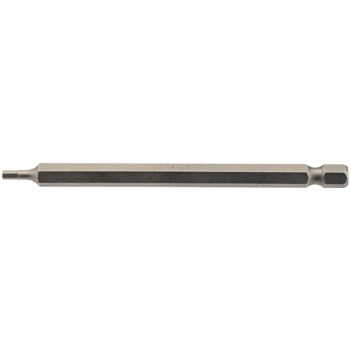 Draper Hexagonal Insert Bit, 2.5mm, 1/4" Hex, 100mm Long (Pack of 1) 64371 Draper - Town Tools 