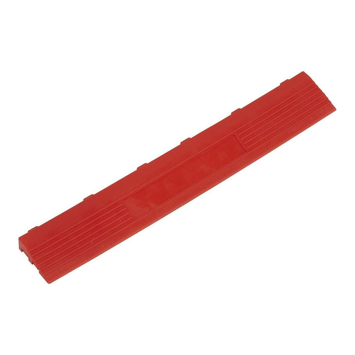 Sealey Polypropylene Floor Tile Edge 400 x 60mm Red Female Pack of 6 FT3ERF