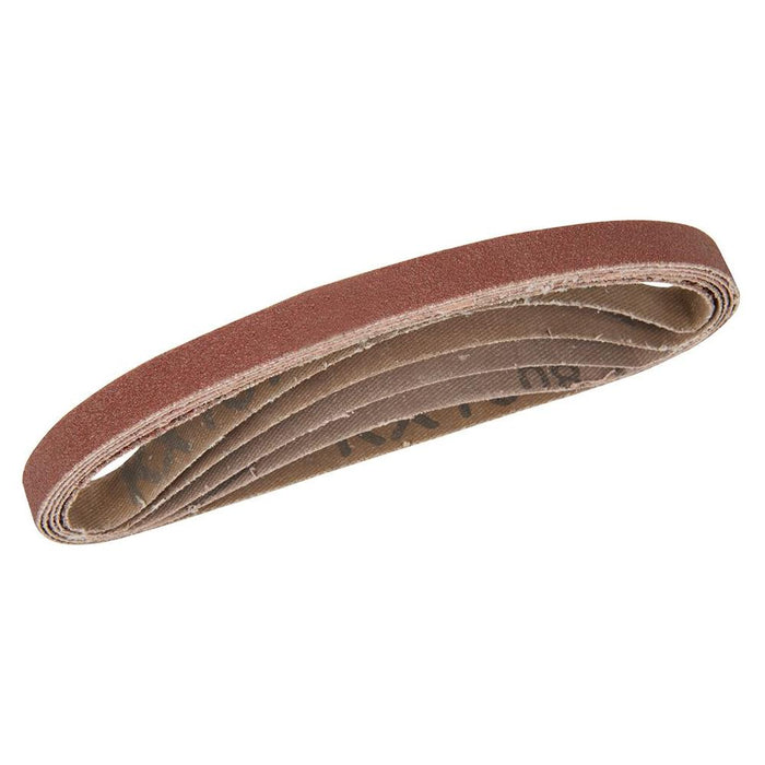 Silverline Sanding Belts 10 x 330mm 5pce 40, 60, 2 x 80, 120G Silverline - Town Tools 