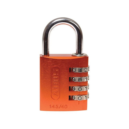 Abus Mechanical 145/40 40mm Aluminium Combination Padlock Orange 49527 ABUS Mechanical - Town Tools